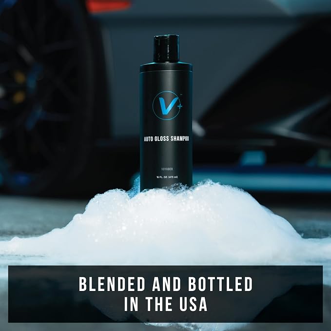 VIKING V+ Car Wash Soap, Auto Gloss Shampoo, Highly Concentrated and pH-Balanced, Use in a Foam Cannon or For a Bucket Wash, 16 FL OZ, Voyager Scent