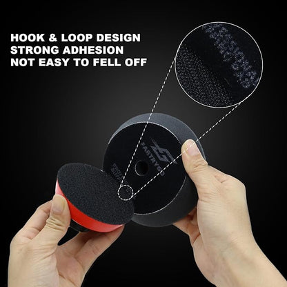 3 Inch Foam Polishing Pads 6-Pack – Dual-Layer, Heat-Dissipating & Tapered Edge | Hook & Loop Buffing Pads for Cutting, Polishing & Finishing | Tear-Resistant Foam