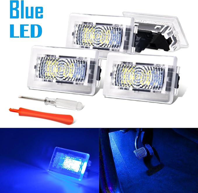 Prutomr Upgrade Replacement Light Kit for Tesla Model 3 X S Y Custom LED Interior Ambient Accessories Lamp for Footwell Trunk Frunk Door Puddle Glovebox Brighten Up Easy DIY Install (Blue)