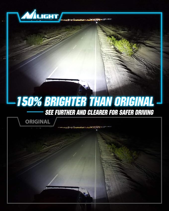 Nilight D4S HID Bulbs, 6000K Diamond White Xenon Replacement D4S HID Headlight Bulb,350% Lighting Distance Super Bright High for 12V Cars, IP67 Design with Metal Stents Base, 2 Years Warranty