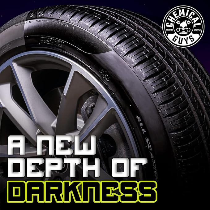 Chemical Guys Galactic Black Wet Look Tire Shine Dressing, for a Whole New Level of Shine and Depth of Black, Safe for Cars, Trucks, Motorcycles, RVs & More, 128 fl oz - TVD118