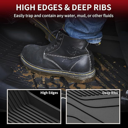 LASFIT Premium Extra Thick Trunk Mats for Tesla Model S & Model S Plaid 2025/2024/2023/2022/2021 | TPE All Weather Custom Fit Frunk Car Mat Cargo Liners Set, 3PC Black