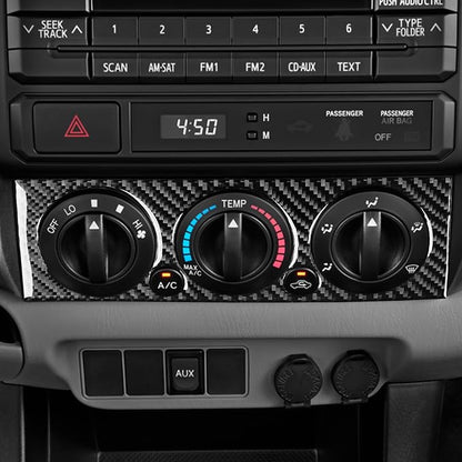 NVCNX Real Premium Carbon Fiber for Toyota 2nd Gen Tacoma Accessories 2005-2015 2006 2007 2008 2009 2010 2011 2012 2013 2014 Car Dash AC Climate Control Panel Cover Interior Trim Sticker Decal 1PC