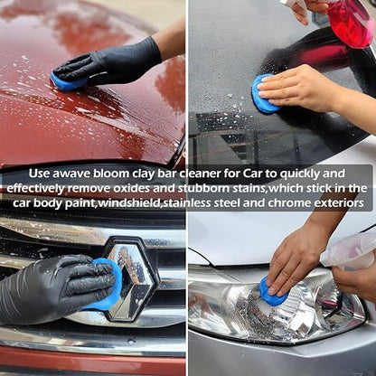 awave bloom Car Clay Bars Auto Detailing 400g and Clay bar Lubricant Tablets 8 Pack(1pcs=16 oz) Clay bar kit for Car Detailing Damage Free Cleaning