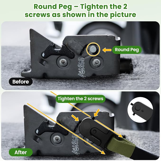 Kaishengyuan Upgraded Rear Seat Quick Release with Elastic Rope Compatible with Ford F-150 (2009+) & F-250/350 (2017+)