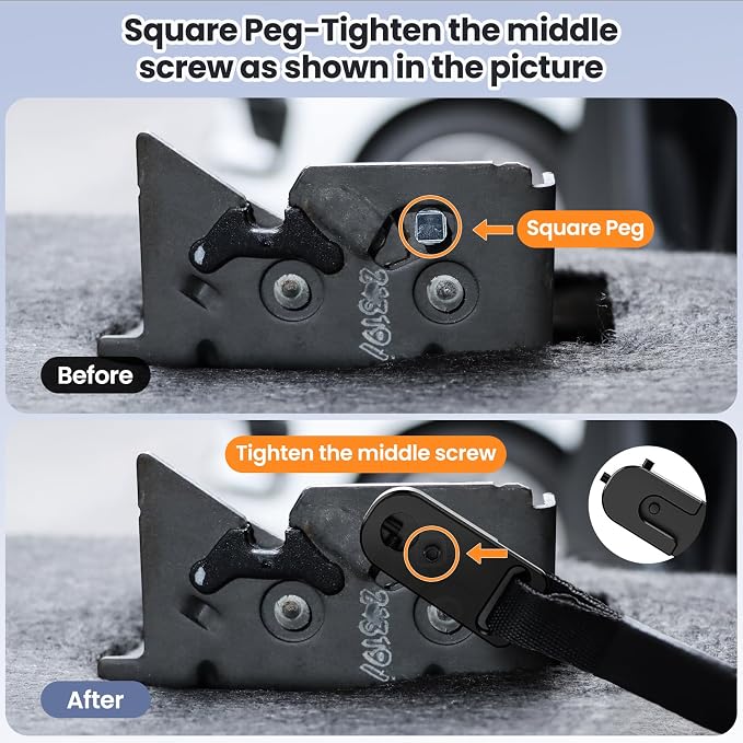 Kaishengyuan Upgraded Rear Seat Quick Release with Elastic Rope Compatible with Ford F-150 (2009+) & F-250/350 (2017+)
