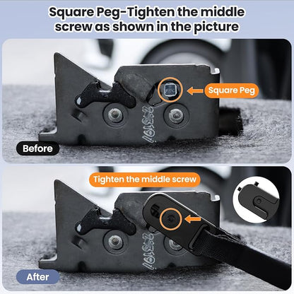 Kaishengyuan Upgraded Rear Seat Quick Release with Elastic Rope Compatible with Ford F-150 (2009+) & F-250/350 (2017+)