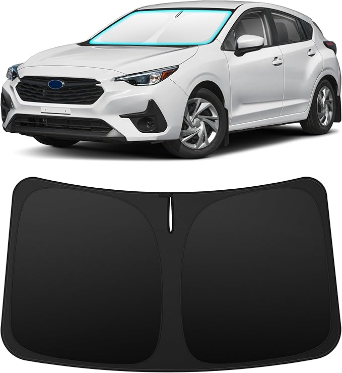 INSAUTO Custom Fit Windshield Sun Shade Accessories for Subaru Impreza 2024-2026, Foldable Front Window Sunshade, UV & Heat Reflector, Keeps Interior Cool, Includes Storage Bag