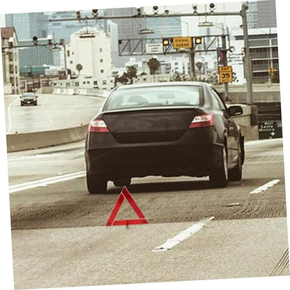 PartyKindom Safety Triangle for Trucks Emergency Warning Sign Kit Easy Setup Triangle Markers