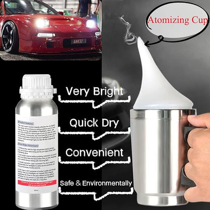 200ml Car Headlight Restoration Liquid, Headlight Restoration Kit Refill Bottle, Auto Headlight Anti-Scratch Lens Repair Fluid, Headlight Polish Cleaner for Restoring Dull Yellow Headlamp