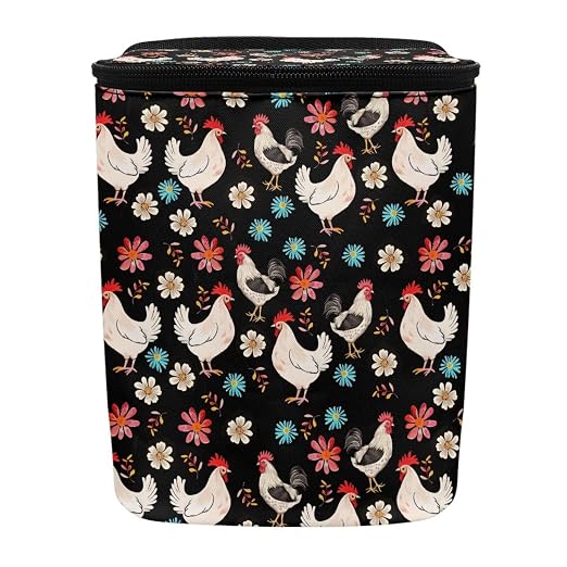 BIGCARJOB Hippie Boho Chicken Car Garbage Can Hanging Trash Bag for Back Seat Auto Interior Storage Bags Car Trash Interior Accessories for Mens Womens