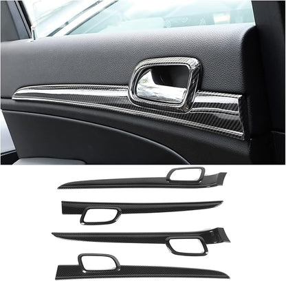 YOCTM ABS Carbon Fiber Look Dashboard Panel Trim Door Handle Cover for Jeep Grand Cherokee 2014 2015 2016 2017 2018 2019 2020 2021 Interior Accessories Decorative Cover