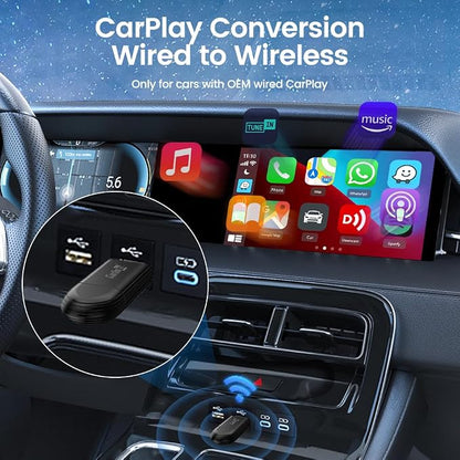 Carlinkit Wireless CarPlay Adapter MINI SE for iPhone, Convert OEM Wired to Wireless CarPlay 2026 Dongle Plug & Play Auto Connect Fast Easy Use for Cars from 2016