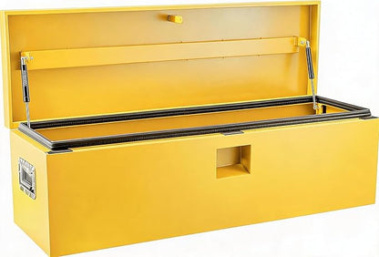 IDEALHOUSE Truck Bed Tool Box and Trailer Tongue Box - 30" Black Steel Storage Chest for Pickup Trucks, RVs, Trailers, Vans,36"x 15"x 15"