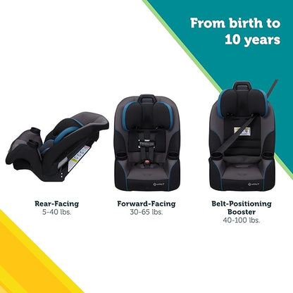 Safety 1st Crosstown All-in-One Convertible Car Seat, Rear Facing, Forward Facing Car Seat, Booster, City Storm