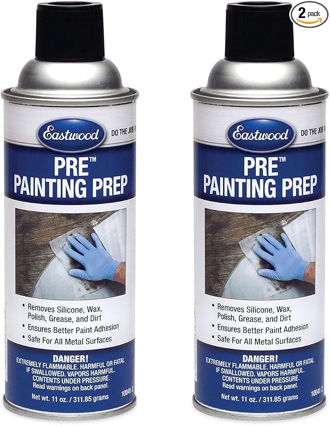 Eastwood Silicone Surface Preparation Wax Polish Grease Dirt Remover | Automotive Painting Pre-Prep Spray Solution | Easy to Use Spray On Application | 2 Pack