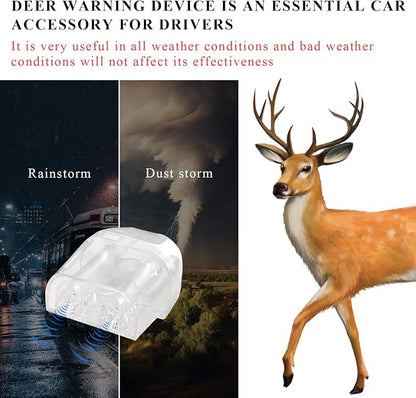 Yourkar 4 PCS Deer Whistles, Deer Warning Devices with Waterproof Adhesive Tapes, Car Save Deer Whistles Avoids Collisions Suitable for Vehicles, Trucks, SUVs, Car Accessories (Transparent)