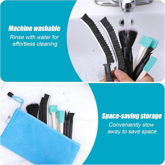 XANGNIER Car Detailing Kit Interior,Car Cleaning Interior Cleaner Brush Kit Tool,Car Care Detail & Clean Supplies Accessories Kits,Suitable for Auto,SUV,Truck,Sedan,Dashboard,Panel,10 Pcs Tools Sets