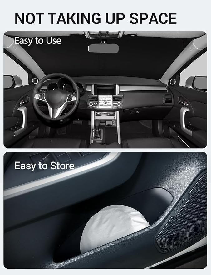 Proadsy 2026 Upgrade Windshield Sun Shade Custom Fit 2007-2012 RDX Acura RDX Foldable Front Sunshade Protector Sun Visor Blocks UV Rays Keep Car Cooler