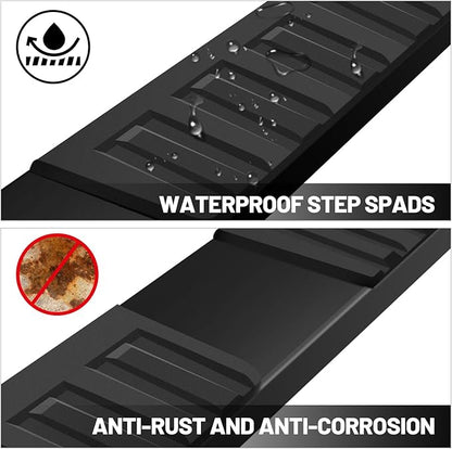 COMNOVA 6 Inches Running Boards for 2024-2026 Toyota Tacoma Double Cab with 4 Full-Size Doors. Side Steps Running Boards for Toyota Tacoma Made with Carbon Steel.
