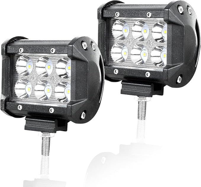 Willpower 2PCS 18w 4 inch Spot LED Work Light Bar for Truck Car ATV SUV 4X4 Jeep Truck Driving Lamp Off Road led Lights