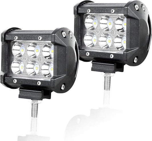 Willpower 2PCS 18w 4 inch Spot LED Work Light Bar for Truck Car ATV SUV 4X4 Jeep Truck Driving Lamp Off Road led Lights