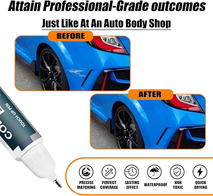 Boost Blue Pearl(B-637P) Touch Up Paint Compatible with Honda, Car Paint Pen Scratch Repair Two-In-One Touch Up Paint, Premium Car Scratch Remover for Deep Scratches