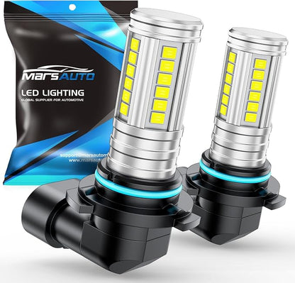 Marsauto 9006 HB4 Fog Light Bulbs, 12,000LM 1:1Size Real 360° Illumination HB4 Led Fog Light Bulbs, 6500K White Strong Penetration, Upgraded LED Chips HB4 Fog Lights Led, Accessory Light Kits