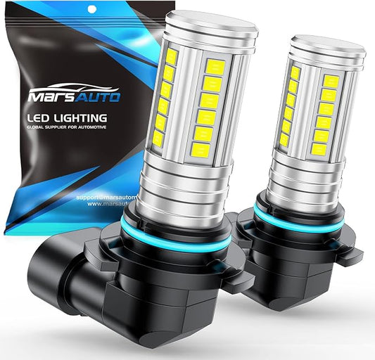 Marsauto 9006 HB4 Fog Light Bulbs, 12,000LM 1:1Size Real 360° Illumination HB4 Led Fog Light Bulbs, 6500K White Strong Penetration, Upgraded LED Chips HB4 Fog Lights Led, Accessory Light Kits