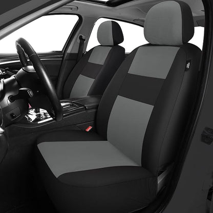 VarCozy Seat Covers for Car Front Pair, Breathable Cloth Front Car Seat Covers, Universal Cloth Seat Covers for SUV Sedan Van, Automotive Interior Covers, Airbag Compatible