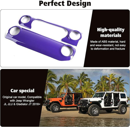 RT-TCZ Center Console Trim Cover Dashboard Control Panel Cover Decorative Interior Accessories for Jeep Wrangler JL JLU & Gladiator JT 2018-2022,Purple