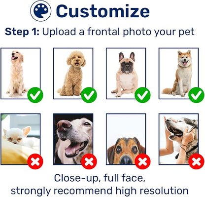 GENANY Custom Dog Windshield Sun Shade for Car SUV Truck (55x30 Inches), Turn Your Dogs Photo Into Windshield Sunshades, Personalized Car Sun Shades, Customized Sun Blocker Keep Your Vehicle Cool
