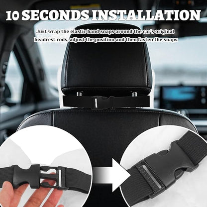 Furry Bow Car Headrest Pillow,Soft & Comfortable Car Neck Pillow for Cars Decorations & Fatigue Relief,Universal Head Rest Pillows for Cars Interior Accessories for Trucks,SUVs (White)