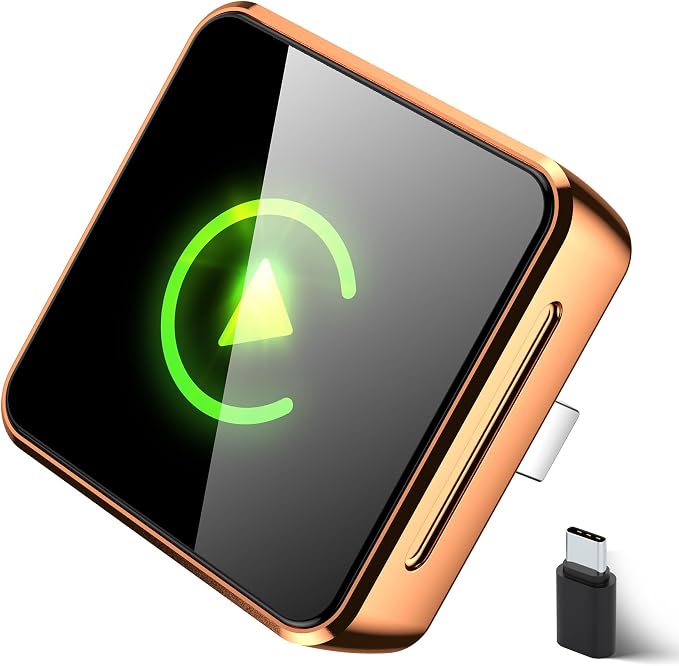 Wireless CarPlay Adapter 2026 Upgraded, 2-in-1 Adapter Converts Wired to Wireless Dongle, 5GHz WiFi Auto-Connection, Plug & Play for Cars with Factory Wired CarPlay/Android Auto (Orange)
