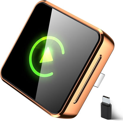Wireless CarPlay Adapter 2026 Upgraded, 2-in-1 Adapter Converts Wired to Wireless Dongle, 5GHz WiFi Auto-Connection, Plug & Play for Cars with Factory Wired CarPlay/Android Auto (Orange)