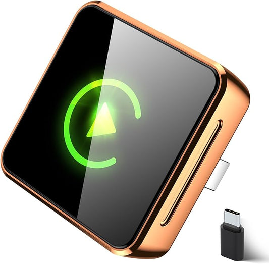 Wireless CarPlay Adapter 2026 Upgraded, 2-in-1 Adapter Converts Wired to Wireless Dongle, 5GHz WiFi Auto-Connection, Plug & Play for Cars with Factory Wired CarPlay/Android Auto (Orange)