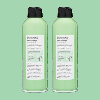 Fresh Wave Odor Eliminator Spray & Air Freshener, 8 oz. | Pack of 2 | Non-Aerosol, Fine Mist | Odor Absorbers | Safer Odor Relief | Natural Plant-Based Odor Eliminator | For Furniture, Fabrics & Trash