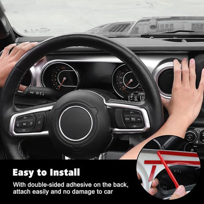 RT-TCZ Center Console Trim Cover Dashboard Control Panel Cover Decorative Interior Accessories for Jeep Wrangler JL JLU & Gladiator JT 2018-2023,Silver