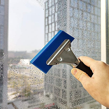 RockRose 5" Anti-Slip Handle Professional Squeegee for Window Tinting & Vinyl Wrap Applicator - Rubber Squeegee with Stainless Steel Handle Streak-Free Auto Window Cleaner for Car Available Various