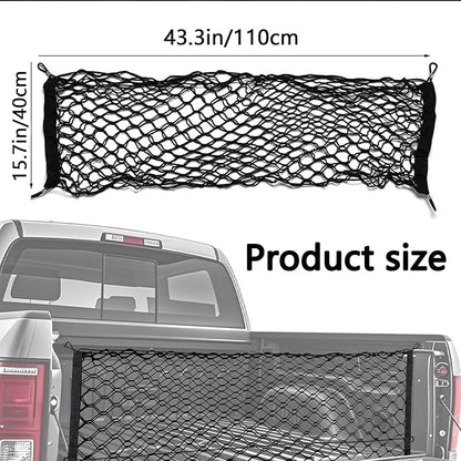 Truck Bed Cargo Net, Storage Elastic Mesh Net（43.3 * 15.7In）