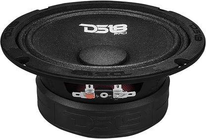 DS18 PRO-GM6.4 Loudspeaker - 6.5", Midrange, Black Steel Basket, 480W Max, 140W RMS, 4 Ohms - Premium Quality Audio Door Speakers for Car or Truck Stereo Sound System (1 Speaker)