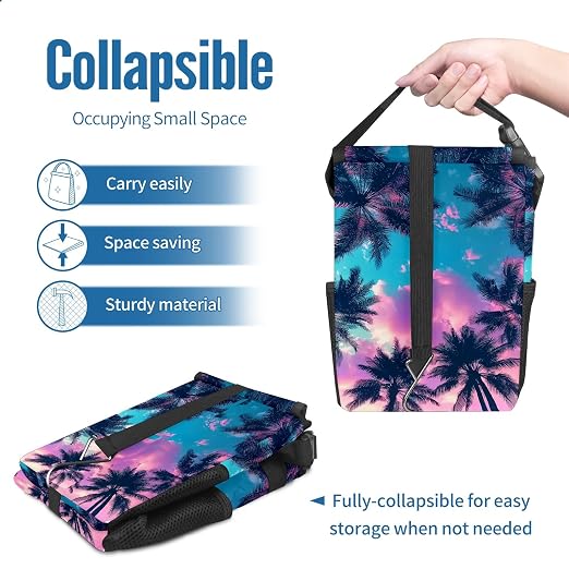 Car Trash Can – Multi-Purpose, Lightweight and Portable with Durable Water-Resistant Coating, No Installation Required, Practical and Ample Capacity, Variety of Colors.Coconut Tree