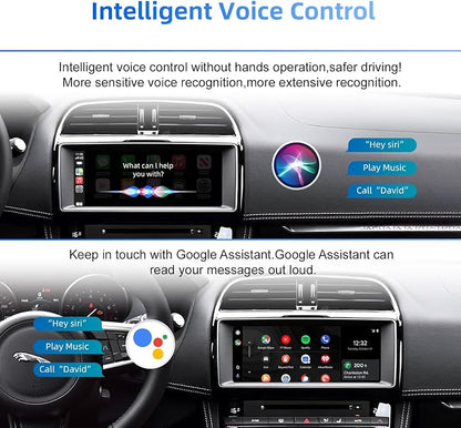 Wireless CarPlay Android Auto Adapter Decoder Retrofit Kit Fits Land Rover & Jaguar 2016-2019 with Harman Headunit 10.25" Screen, Supports Airplay/Mirror Link/Backup Camera/USB Drive/Navi
