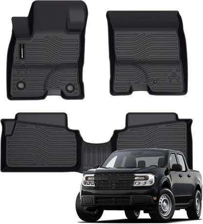 Auxko All Weather Floor Mats Fit for Ford Maverick Hybrid 2022-2025 2026 TPE Rubber Liners Maverick Hybrid Accessories Set All Season Guard Odorless Anti-Slip Floor Mats