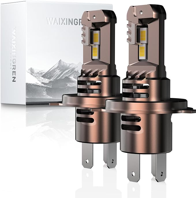 Bulb, 26000LM Super Bright 6500K 800% Brighter Bulbs with Turbo Fan, IP68 Waterproof, Plug-N-Play (H4/9003/HB2)