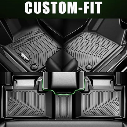 VIWIK Floor Mats for Toyota Corolla 2026-2020, Anti Slip 3D Floor Liners, TPE Waterproof Car Mats, Custom Fit All Weather Protection for 2020-2026 Corolla Sedan, Front & Rear