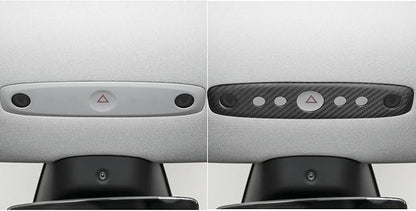 NVCNX Hard Rigid Real Carbon Fiber for Tesla New Model 3/Y Highland 2024-2026 for Juniper 2025 2026 Accessories Vehicle Molding Front Roof Reading Light Panel Cover Interior Trim 1PC - Matte Carbon