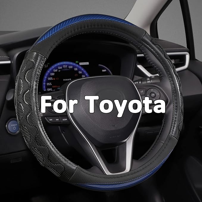 GIANT PANDA Steering Wheel Cover for Toyota, Auto Car Steering Wheel Cover for Toyota Highlander Rav4 Corolla Camry,Standard Size - Blue