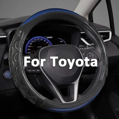 GIANT PANDA Steering Wheel Cover for Toyota, Auto Car Steering Wheel Cover for Toyota Highlander Rav4 Corolla Camry,Standard Size - Blue