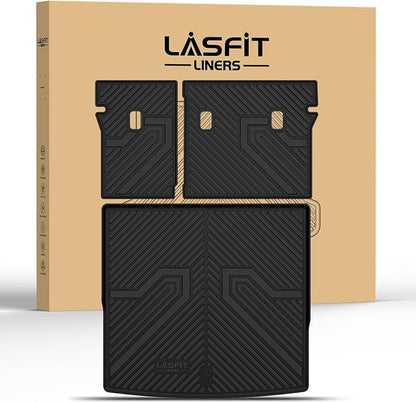 LASFIT Cargo Mat Liner & Seatback Mat for Volkswagen Tiguan 2025 2026 SUV, Custom Fit All-Weather Premium TPE Backrest & Trunk Mats Liners for SUV VW Tiguan Accessorie, Easy to Clean, Black